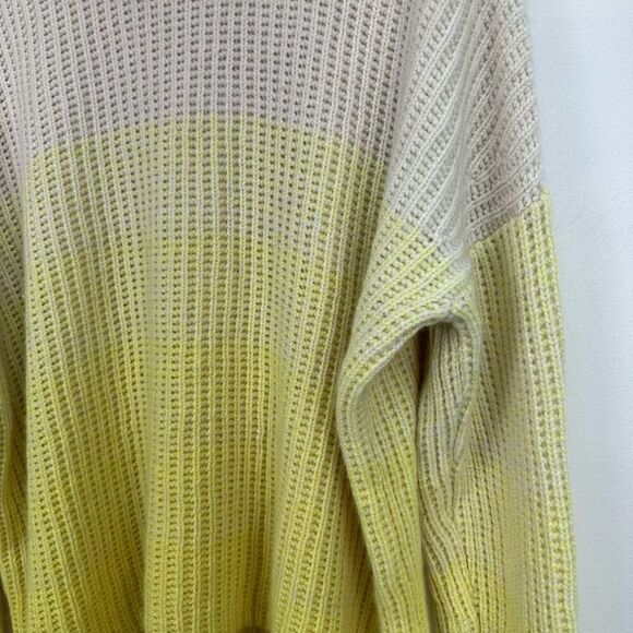 Duffy Women’s Cream Pastel Yellow Ombre Cashmere Blend Funnel Neck Sweater - Picture 8 of 8